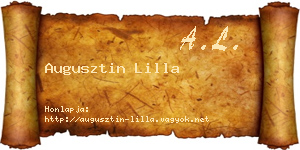 Augusztin Lilla névjegykártya