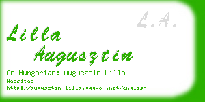 lilla augusztin business card
